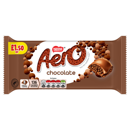 AERO GIANT MILK CHOCOLATE BAR 15x90G PMP &Acirc;&pound;1.50