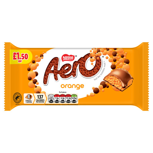AERO GIANT ORANGE CHOCOLATE BAR 15x90G PMP &Acirc;&pound;1.50