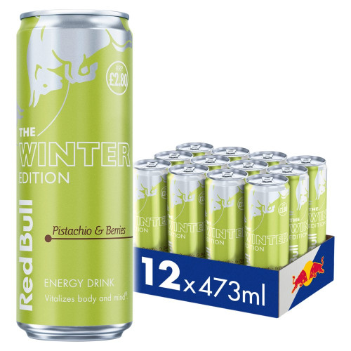 RED BULL WINTER EDITION PISTACHIO CAN 12x473ML PMP &Acirc;&pound;2.80