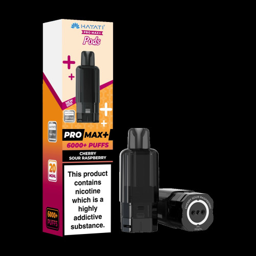 HAYATI PRO MAX+REFILLS CHERRY SOUR RASPBERRY 20MG 5x12ML