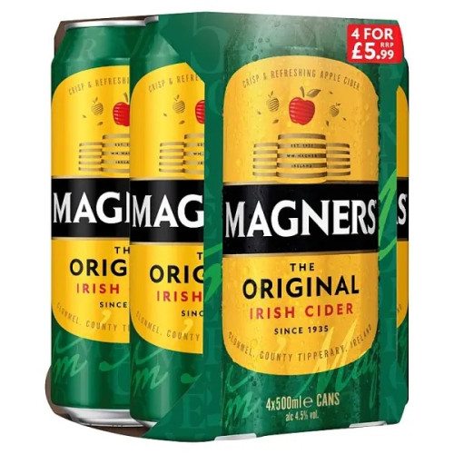 MAGNERS ORIGINAL CIDER 4 PACK BOTTLE 6x500ML PMP &Acirc;&pound;5.99