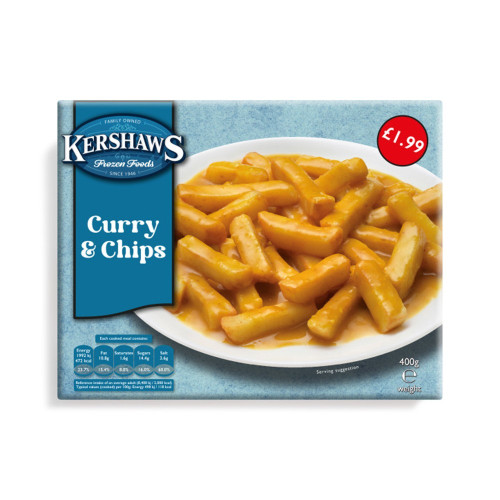 KERSHAWS CHIP SHOP CURRY & CHIPS 12x400G PMP &Acirc;&pound;1.99
