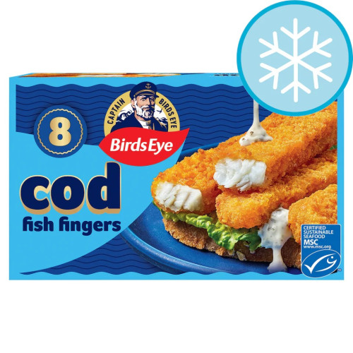 BIRDS EYE COD FISH FINGERS 8 PACK 1x224G PMP &Acirc;&pound;3.99