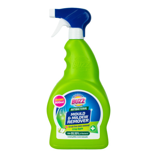 BUZZ ANTIBACTERIAL CRISP APPLE MOULD REMOVER SPRAY 12x800ML
