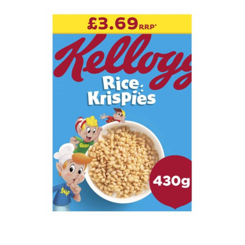 KELLOGGS RICE KRISPIES CEREAL 8x430G PMP &Acirc;&pound;3.69