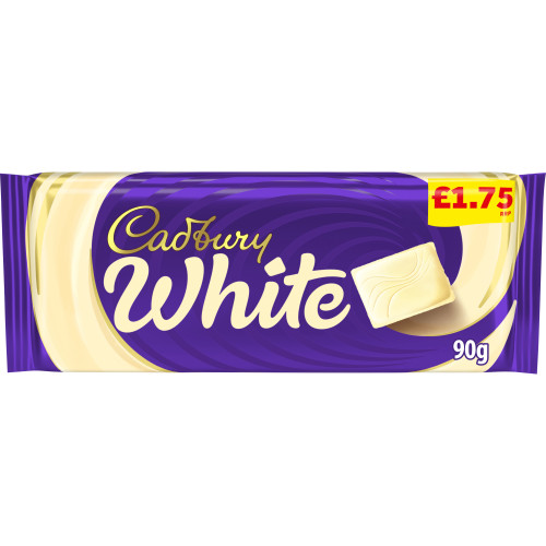 CADBURY WHITE CHOCOLATE BAR 24x90G PMP &Acirc;&pound;1.75