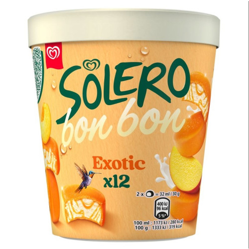 SOLERO BONBON EXOTIC ICE CREAM 12 PACK 8x192ML